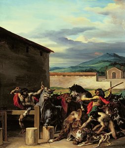 Mercado de ganado de Theodore Gericault