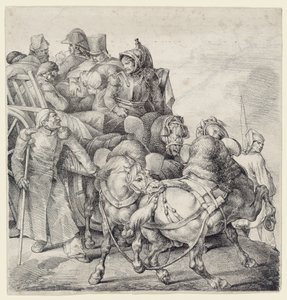 Carro cargado de soldados heridos (A Wagon Full of Wounded Soldiers) de Theodore Gericault