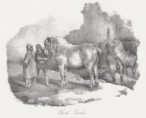 Cheval Cauchois (un caballo autóctono de Caux, en Normandía) de Theodore Gericault