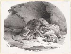 Caballo devorado por un león (A Horse Being Devoured by a Lion)