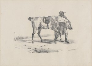 Caballo al que se le da un paseo antes de la carrera (A Horse Being Walked Before the Race)
