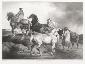 Caballos conducidos a la feria (Horses Being Led to the Fair)
