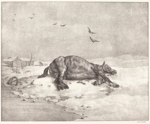 Caballo muerto de Theodore Gericault