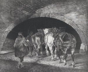 Entrada al Muelle Adelphi, 1821 de Theodore Gericault