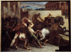 Carreras de caballos libres en Roma de Theodore Gericault