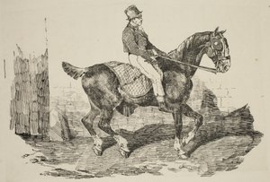 Géricault - Caballo de tiro montado por un palafrenero, 1820