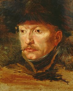 Cabeza de un jinete (retrato del teniente Dieudonné), c.1812 de Theodore Gericault