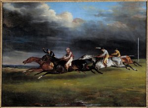 Carrera de caballos llamada el derby en Epsom Pintura de Théodore Géricault (1791-1824) 1821 Dim. 0,92x1,25 m de Theodore Gericault
