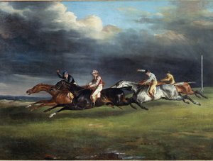 Carrera de caballos llamada el derby en Epsom de Theodore Gericault