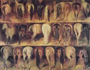 Cuartos traseros de caballos de Theodore Gericault