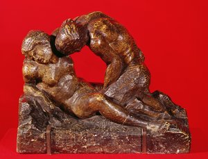 Júpiter y Antíope (segundo lado), c.1818 (piedra con pátina marrón)