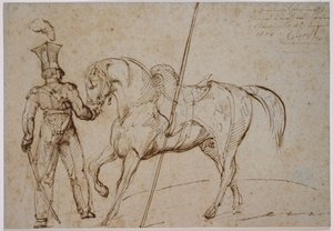 Lanzador y caballo de Theodore Gericault