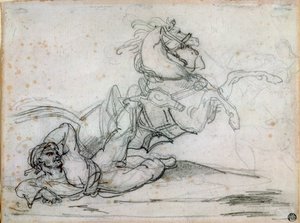 Mameluco cayendo bajo su caballo de Theodore Gericault