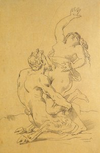 Ninfa y sátiro de Theodore Gericault