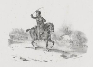 Oficial de artillería al mando de la carga (An Artillery Officer Commanding the Charge)