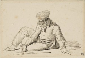 Un niño que dibuja en la calle de Theodore Gericault