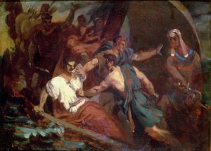 Revuelta en un barco de vela de Theodore Gericault