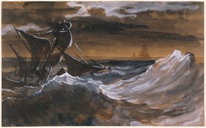 Un velero en el mar