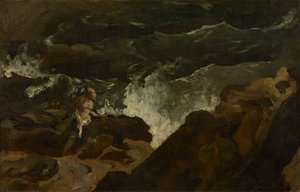 Náufragos en una playa (La tempestad)