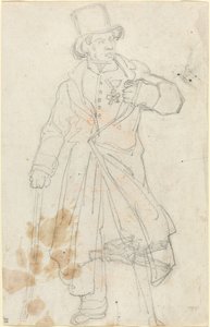 Estudio para "Centinela suizo en el Louvre"