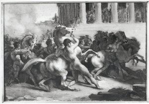 Estudio para la Carrera de los Caballos Bárbaros de Theodore Gericault