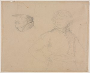 estudio de dos soldados de Theodore Gericault