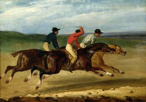 La carrera de caballos de Theodore Gericault