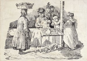 El vendedor de pescado dormido
