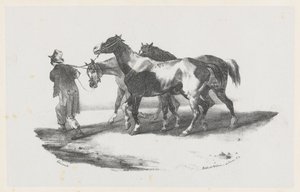 Tres caballos conducidos al matadero (Three Horses Being Led to the Slaughterhouse) de Theodore Gericault