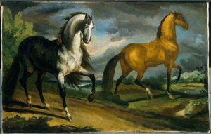 Dos caballos de Theodore Gericault