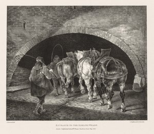Varios temas dibujados del natural y en piedra: Entrada al muelle Adelphi de Theodore Gericault