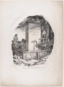 Abrevadero, página de título de «Estudios sobre caballos» (Études de Chevaux) de Theodore Gericault