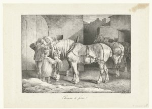 Werkpaarden Caballos de granja (título sobre el objeto) Cuatro temas misceláneos (título de la serie) de Theodore Gericault