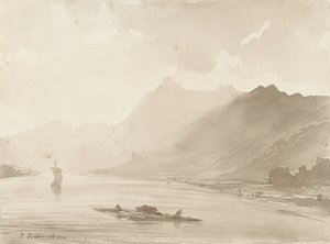 Vista del Rin de Theodore Gudin