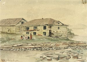 Edificios en ruinas, Alaska, 1884