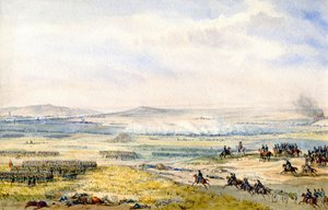 Batalla de Wagram, hacia 1850 (acuarela) de Theodore Jung