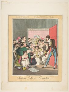 Placeres teatrales, Placa 4: Lugares ocupados, ca. 1835 de Theodore Lane