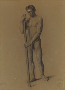 Estudio de la figura masculina, 1875 de Theodore Robinson