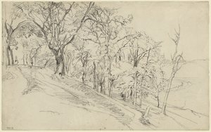Bosque en Boisrémond (anverso); Cabaña en un bosque (reverso) de Theodore Rousseau