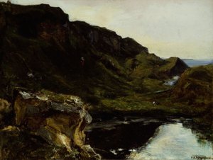Paisaje, c.1835 (óleo sobre lienzo) de Theodore Rousseau