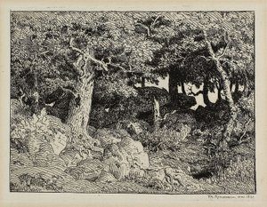 Roble desde las rocas de Theodore Rousseau