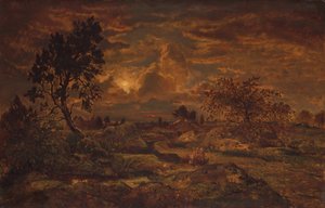 Atardecer cerca de Arbonne de Theodore Rousseau