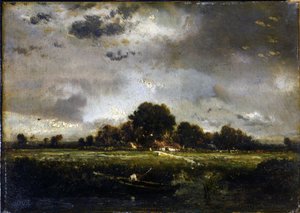 El pequeño pescador de Pierre Etienne Theodore Rousseau