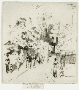 Día festivo, esquina de Beaufort Street, Chelsea de Theodore Roussel