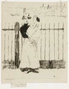 Emma y su Bebé, Chelsea Embankment de Theodore Roussel