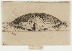 Júpiter y Alcmena Medallón, boceto para decoración de un marco de Theodore Roussel