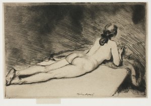 Figura Desnuda Acostada de Theodore Roussel