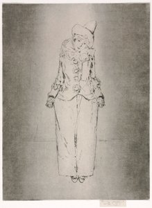 Pierrot en Pie, Retrato de Lady A. C., 1888 de Theodore Roussel