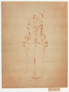 Pierrot en pie, retrato de la dama A. C. de Theodore Roussel