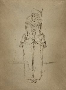 Pierrot en Pie, Retrato de la Dama A. C. de Theodore Roussel